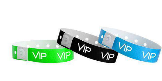 VIP Wristbands printed in White